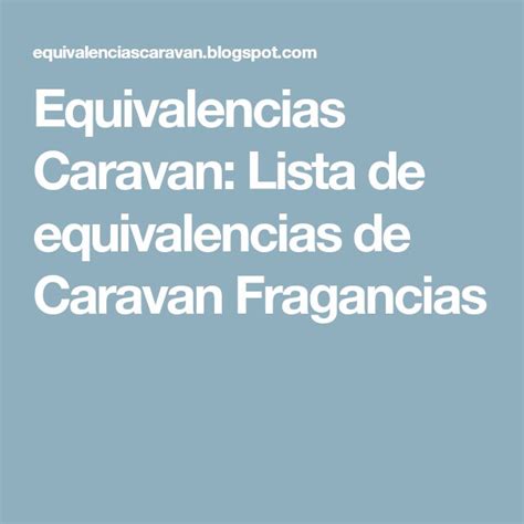 equivalentes de caravans.